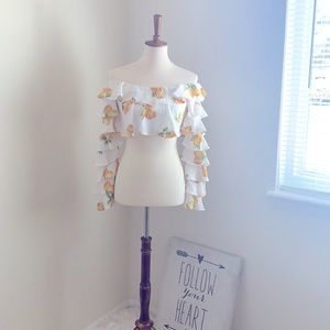 Off Shoulder Crop Top